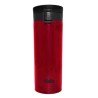 Termo Con Boton De Seguridad Antiderrames, 500 Ml, Rojo Metalico