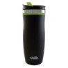 Vaso Termico Con Protector Antiderrames Y Tapa Rosca,450 Ml, Negro/Verde