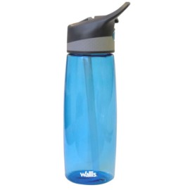 Cilindro De Tritan BPA Free Con Agarradera, Popote Y Bot?N Antiderrame, 680 Ml, Azul