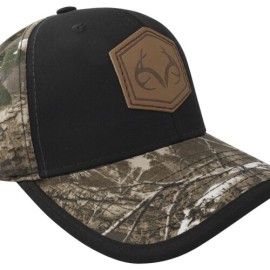 Gorra Con Cintillo De Ajuste Y Hebilla, Camuflaje Con Negro, Logo Realtree