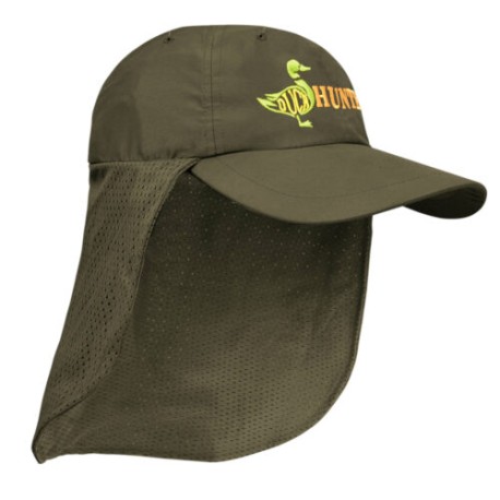 Gorra Pescador C/Faldon De Malla,  Duck Hunter Y Huellas, Olive