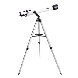 Telescopio Refractor Con Montura Altazimutal, 525 X 700 X 60 Mm, Color Blanco