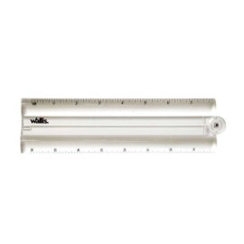 Lupa Regla Plegable De 21.4 Cm Cerrada, 42.8 Cm Abierta, Aumento De 2x